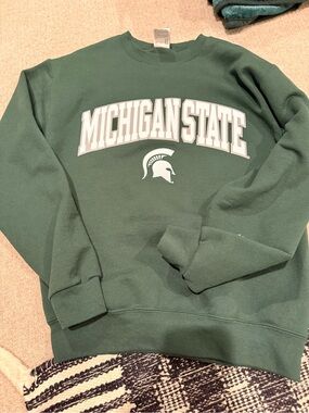 Champion Michigan State Forest Green Crewneck Sweatshirt